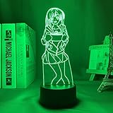 ITOMUN Okarishimasu Chizuru Ichinose - Lámpara 3D para dormitorio, regalo de anime, escritorio, lámpara 3D, para alquilar una novia, bebé, para dormir, manga para niños, regalo de cumpleaños o Navidad
