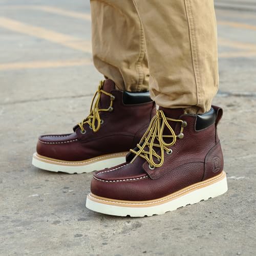 Men's 6" Slip Resiatant Soft Toe Water Resistant Moc Toe Work Boots2