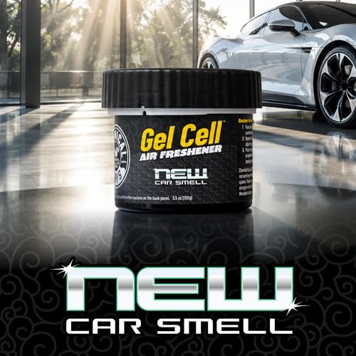 Image of Chemical Guys, New Car Scent Gel Can Air Freshener, Vent Control, 3 Pack | Dial each up for a strong hit or down to a hint; spill-proof gel lasts for weeks and won't leak in summer heat