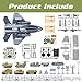 XDUOYJOY Military Fighter Jet Toys, Army Airplane Toys with 7 Vehicles Trucks Helicopter Army Men, Decorate & Launch The Missile, Birthday for Boys Girls