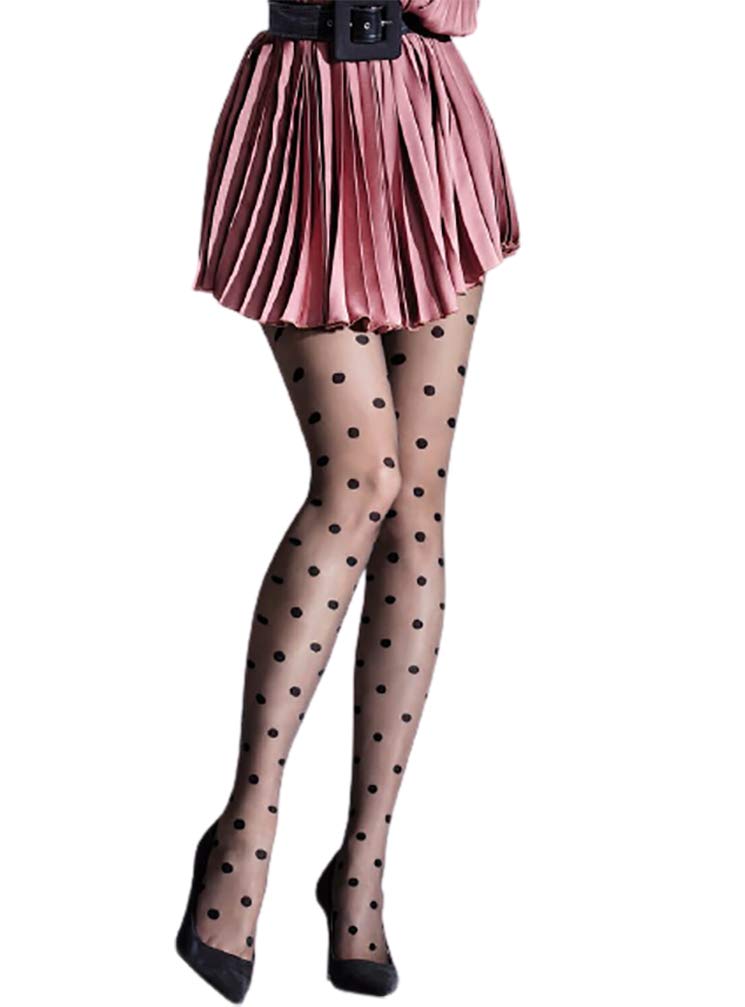 SENTELEGRI Ladies Fashion Design POLKA DOT Pattern Tights Circlet (Medium)