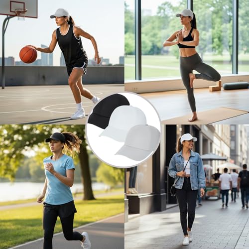 3 Pack Gorras de Béisbol Ajustables para Mujer miniatura 7