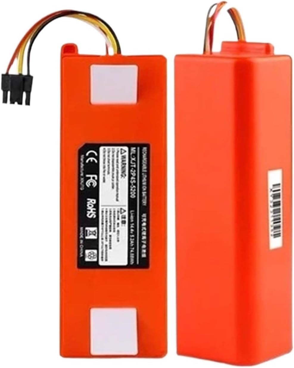 BRR-2P4S-5200S Robotic Vacuum Cleaner Replacement Battery，Compatible For Xiaomi，Compatible For Roborock，S55 S60 S65 S50 S51 S5 MAX S6 Parts 14.4V 5200mAh