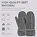 Whiteleopard Women's Winter Gloves Warm Lining - Cozy Wool Knit Thick Gloves Mittens in 11 color(dark gray)