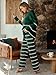 LILLUSORY 2 Piece Sets for Women 2025 Fall Outfits Two Piece Lounge Sets Sweatsuits Striped Knit Sweater Clothes Fashion StripesGreen L