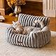 MEWOOFUN Hundesofabett - Katzenbetten für Hauskatzen Weich und Flauschig, Katzensofabett Kleines Hundebett für Hunde und Katzen, Beruhigendes Hundebett (Grau, 61x48x30cm)