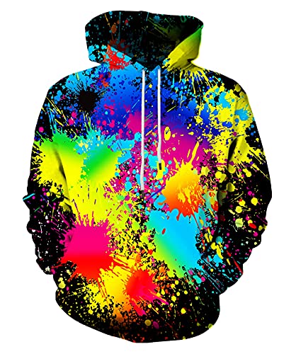 LAIDIPAS Hoodies for Men Women 3D Pullover Cool Hoodie Graphic Novelty Hooded Sweatshirts with Pocket