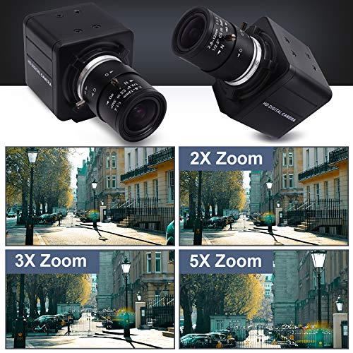 Image of SVPRO 4K Webcam with Zoom Lens, HD Manual Focus 4K 30fps Close-up Camera with 2.8-12mm Varifocal Lens, 4X Optical Zoom External PC Camera for Windows, Linux, Android, Mac OS, Raspberry Pi