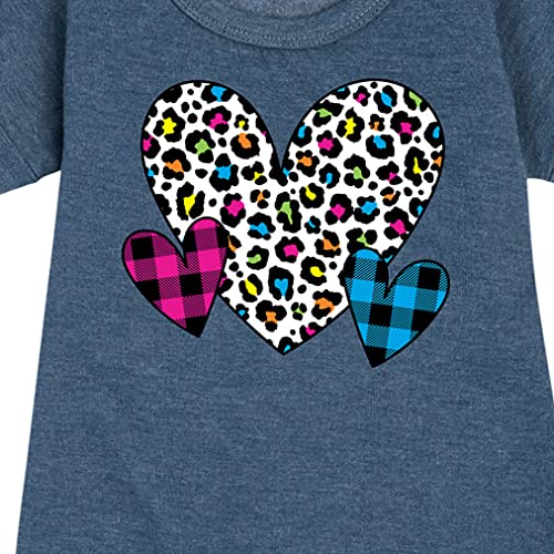 Instant Message - Patterned Hearts - Toddler and Youth Girls Fleece Dress3
