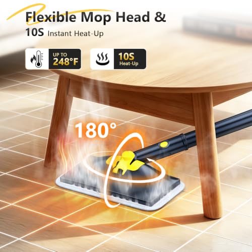 Image of 10-in-1 Steam Mop with Detachable Handheld Steam Cleaner