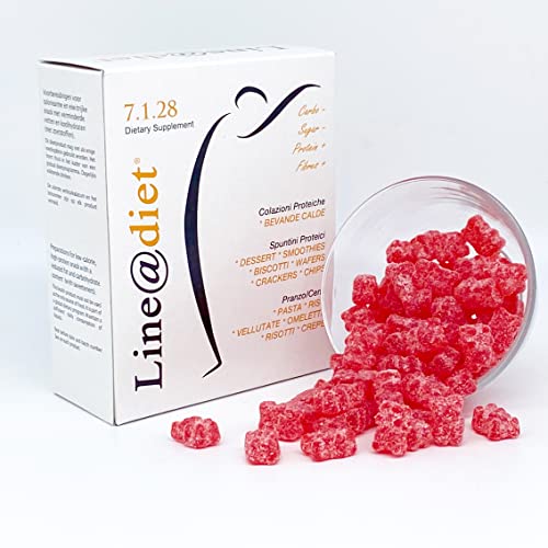 PROTYBEARS LINE@ | CARAMELLE GOMMOSE PROTEICHE | 4 confezioni gusto FRAGOLA | 20% di PROTEINE 