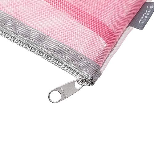 Midori 53346006 Pouch, Pen Case, Pen & Tool Pouch, Mesh, Pink - Image 4