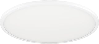 EGLO connect.z Sarsina-Z Smart Home LED Ceiling Light, ZigBee, App and Voice Control, Alexa, Light Colour Adjustable (Warm White/Cold White), Dimmable Metal Ceiling Light in White, Diameter 60 cm