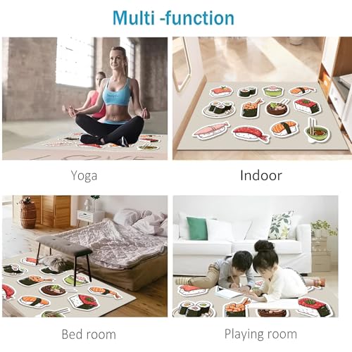 Descente de lit chambre adulte au motif sushi pour déco cosy 50x80 - 8
