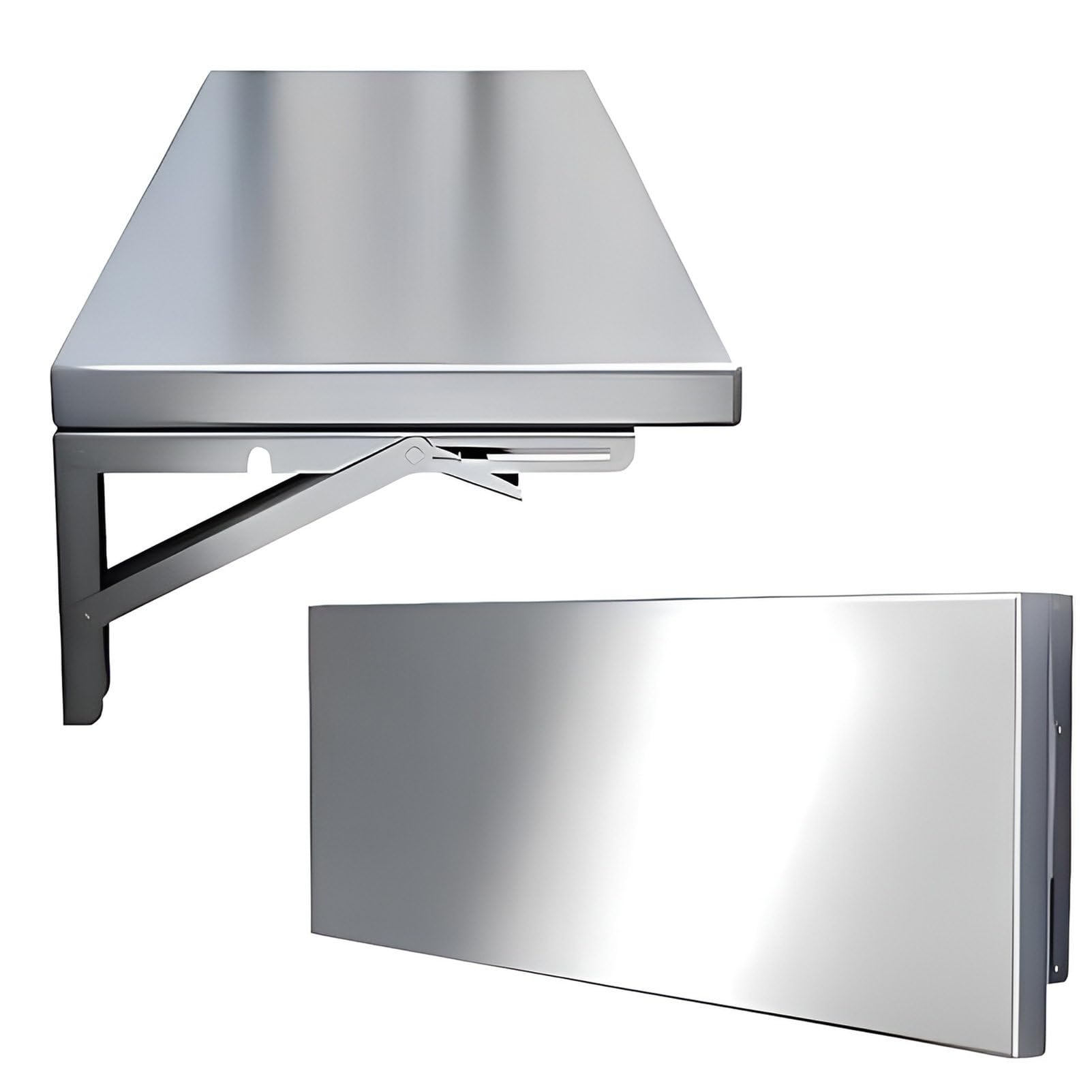 Mensola pieghevole da parete in acciaio inossidabile, mensole da parete per uso commerciale, per camion, rimorchi, finestre, ristorante, cucina, casa, ripostiglio, garage, 90 x 40 cm