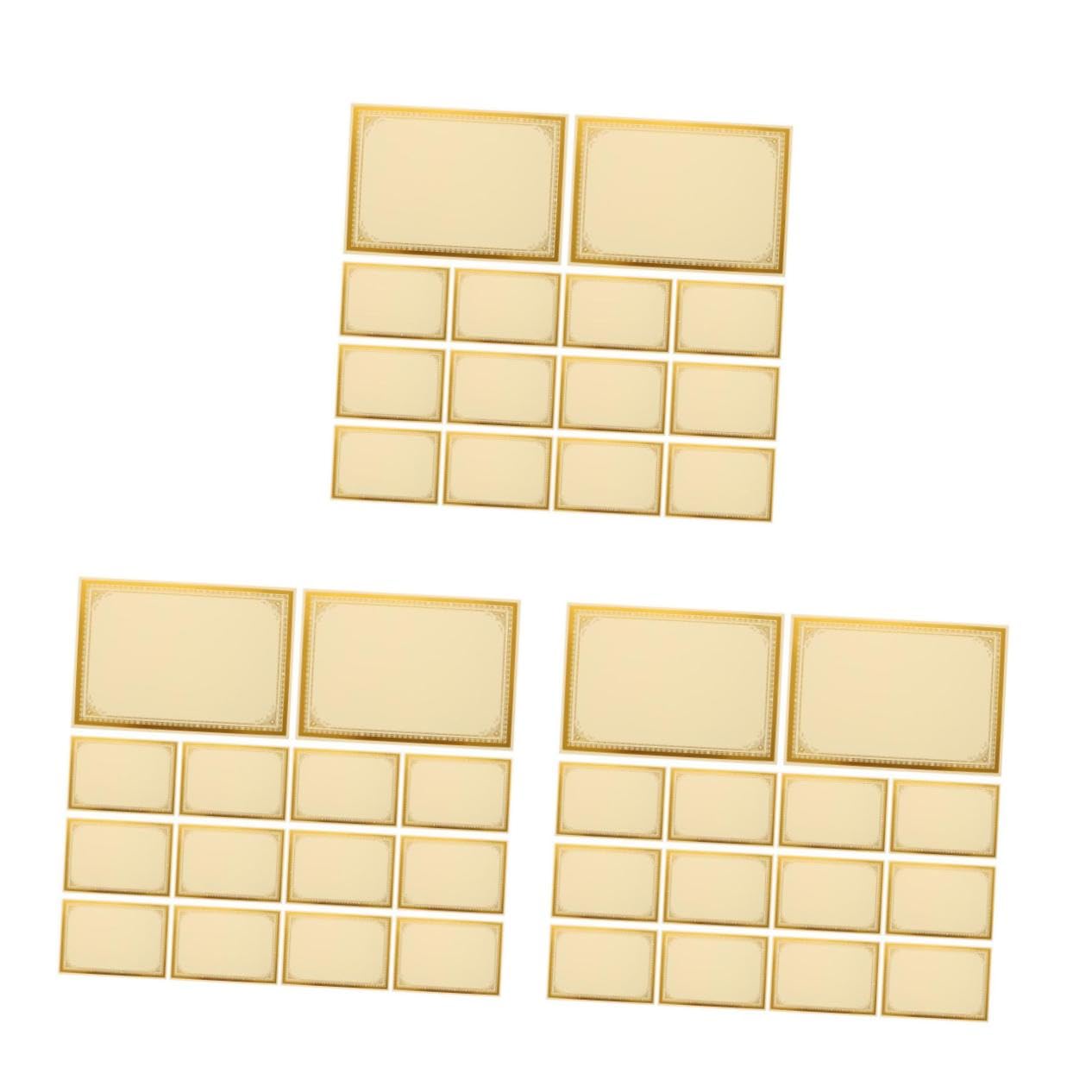 Uonlytech 3 Sätze Urkundenpapier Blanko Mit Goldfolie Für Abschlussfeiern Auszeichnungen Und Büroanwendungen Kompatibel Mit Druckern Personalisierbar 30 Stück * 3