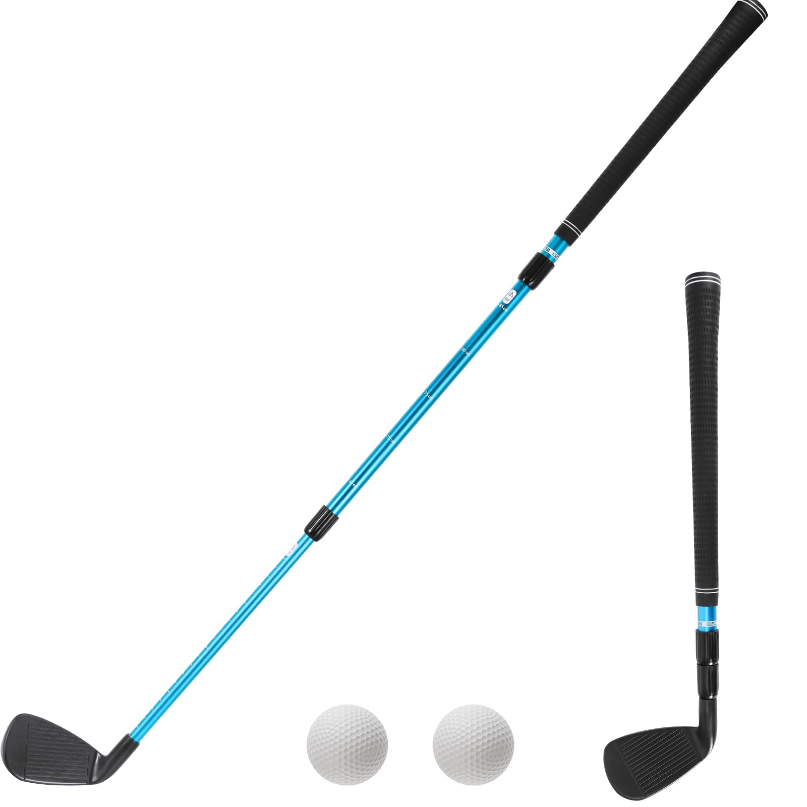 Golf Putter with 2 Balls, 33" Adjustable Golf Putters Set, Aluminum Alloy Shaft, Ambidextrous Golf Putting Practice Training Accessory for Children, Teenagers and Adults