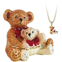 Arora Secrets Hidden Treasures Horse Trinket Box – Hand-Painted Pewter & Gold, 8cm, With Necklace
