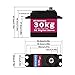 GOTECK 2Pcs 30KG Digital Servo, Large Torque 6V Full Metal Gear Digital servos IP66 Waterproof Steering Servo with 25T Servo Horn for 1/8 1/10 1/12 Scale Baja RC Car (2Pcs 180 Degree)