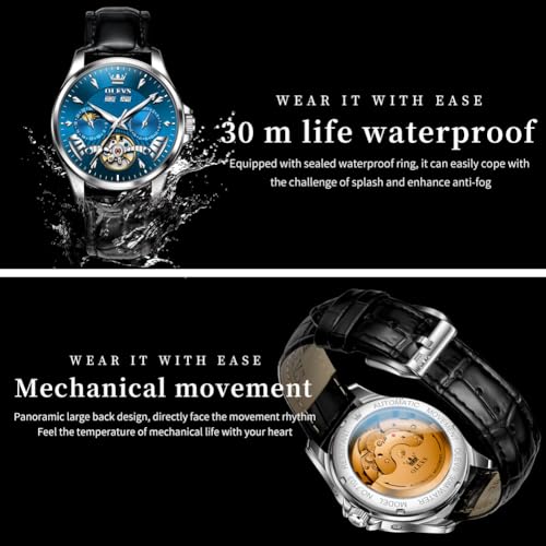 Image of OLEVS Watches for Men Quartz Fashion Business Waterproof Analog Stainless Date Week Diamond Luminous Mens Watch