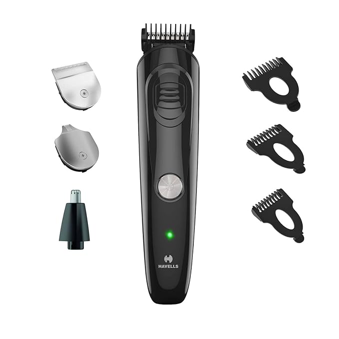 Havells GS6400 Quick Charge Multi-Grooming Kit with Beard, Detail and Nose Trimmer, 50 ,Minutes Runtime (Black) at Rs. 699