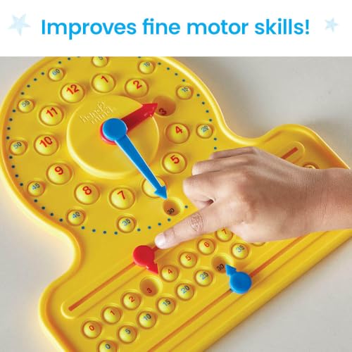 image for hand2mind NumberLine Clock Sensory Bubble Popper, Push Pop Fidget Toys