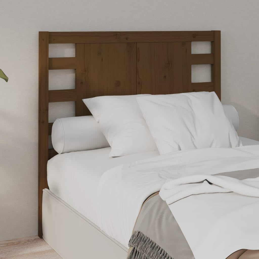 818753 Testiera Ambra 96x4x100 cm in Legno Massello di Pino Testata in Legno,Testata Letto Matrimoniale Muebles Dormitorio Spalliera Letto Testiere per Letto Matrimoniale
