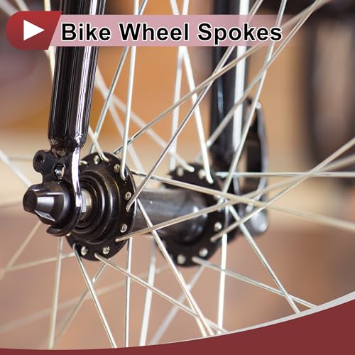 A ABSOPRO 12 Set 14G Bicycle Spokes 287mm Bike Wheel Spokes 304 Stainless Steel Silver Tone