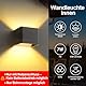 HANDSONIC LED Wandleuchte Innen - Schwarz Wandlampe innen 7W Up and Down leuchten innen Moderne LED Aluminium Wandleuchten Für Wohnzimmer, Schlafzimmer, Flur, Balkon, Treppenhaus - Warmweiß 3000K