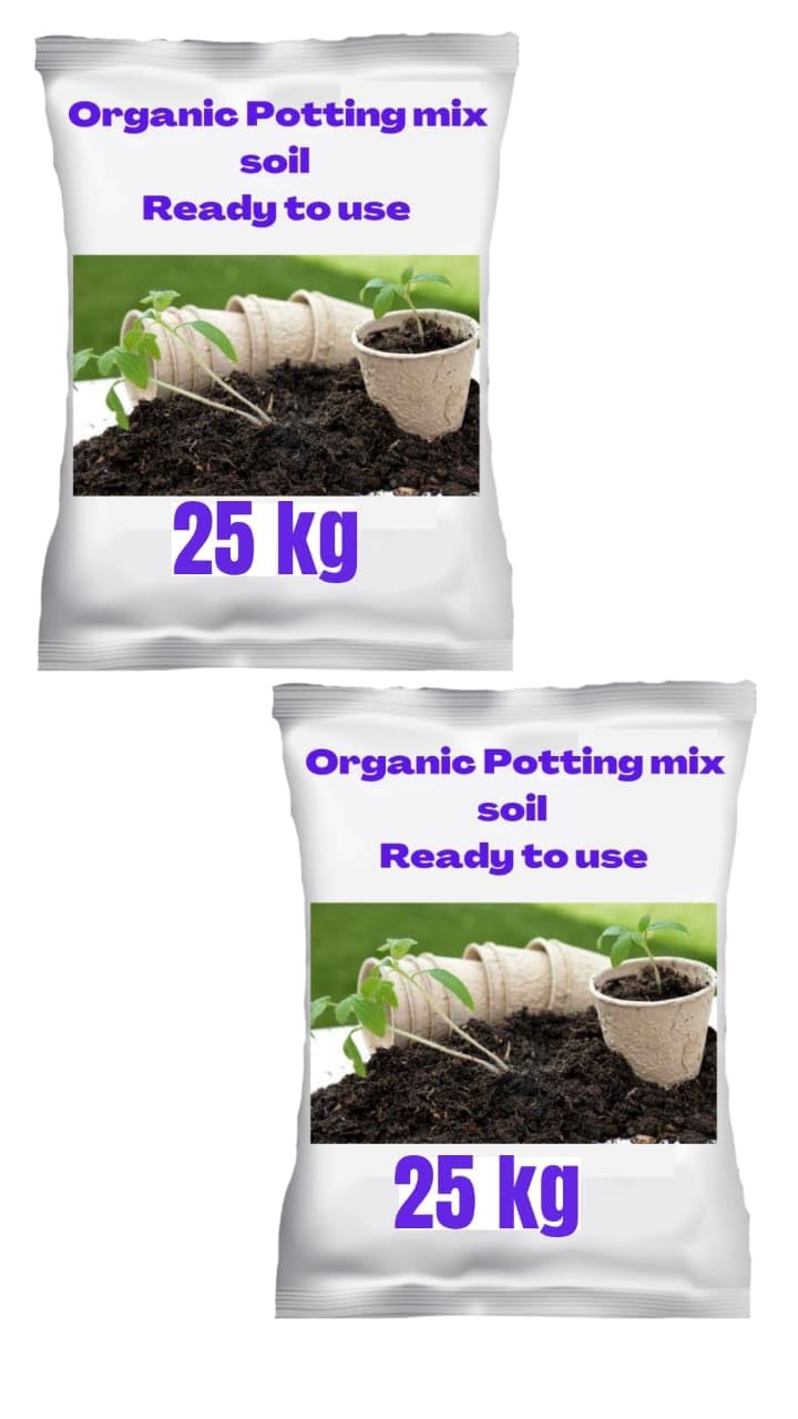 Garden Potting Soil Mix for Plant - 50Kg Ready to Use All Purpose Potting Soil Mix | Made with Vermicompost/Neem Cake/Mustard Cake Powder/Cocopeat/River Sand/Bone Meal/Rice Husk 50Kg-image-47