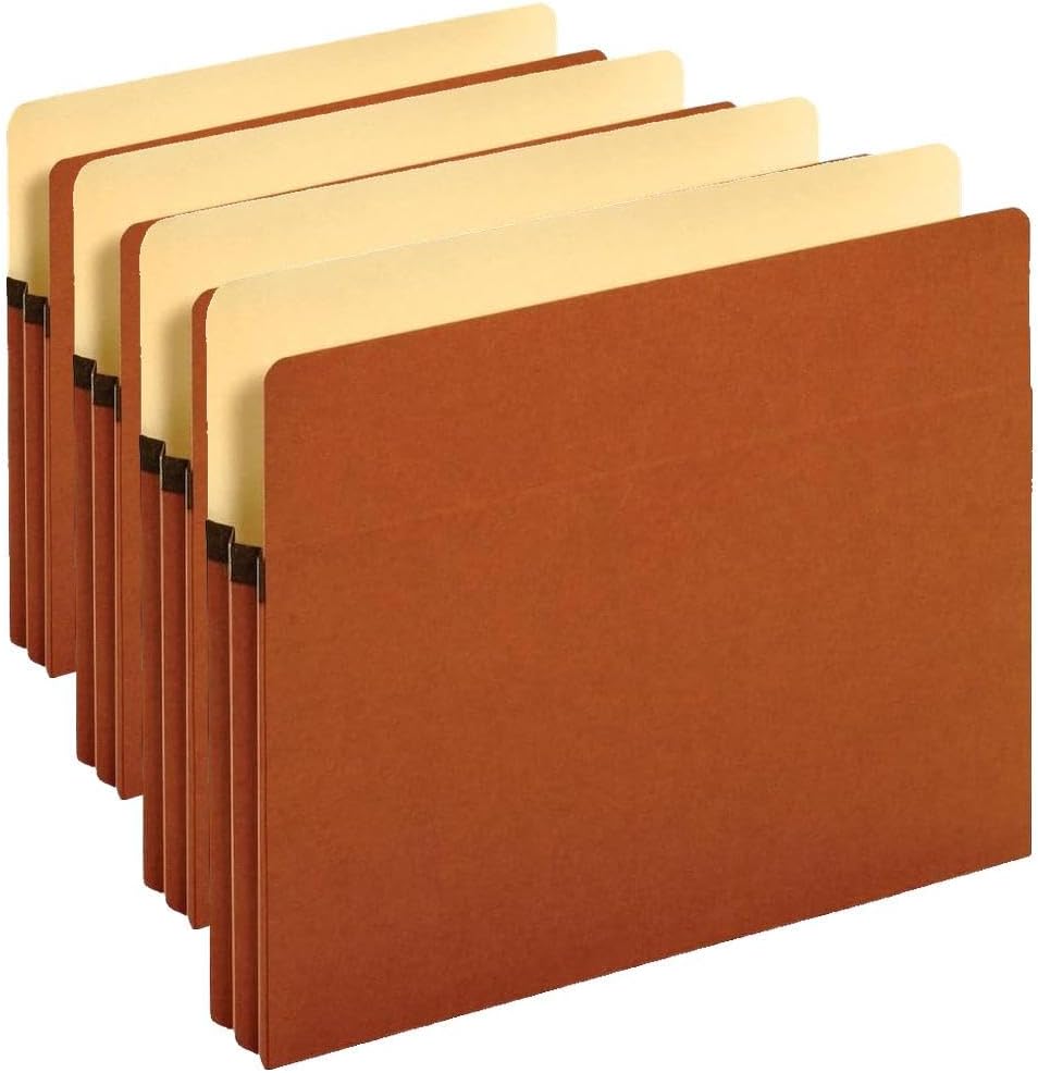 Pendaflex File Pockets, 1.75 Inch Expansion, Brown, Letter, 25 per box (1514C-OX)