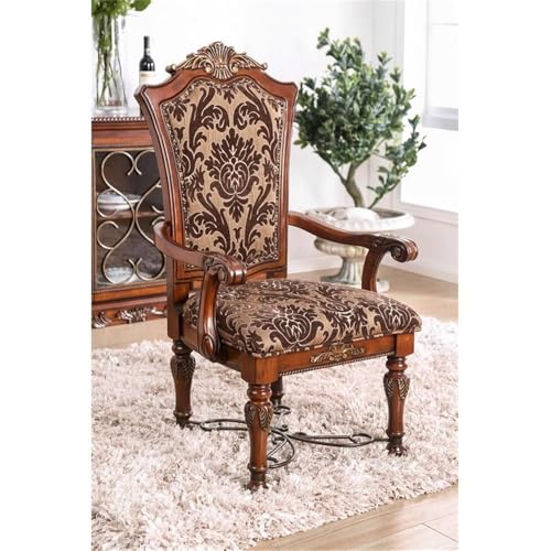 Furniture-of-America-Eleanora-9-Piece-Wood-Dining-Set-in-Brown-Cherry Furniture of America Eleanora 9 Piece Wood Dining Set in Brown Cherry