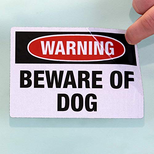 SmartSign "Warning - Beware of Dogs" Sign and Label (Reflective Adhesive Decal Set1) by SmartSign - Image 5