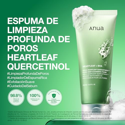 Miniatura 2 de Anua Heartleaf Quercetinol Pore Deep Cleansing Foam 150ml 5.07 Fl.Oz.