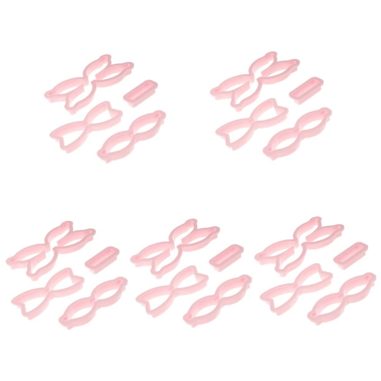 5sätze Bow Tie Molds Fondant Kuchenformen Für Kreative Backprojekte Für Hochzeiten Und Geburtstage Lebensmittelechtem Einfach Zu Handhaben Und Langlebig