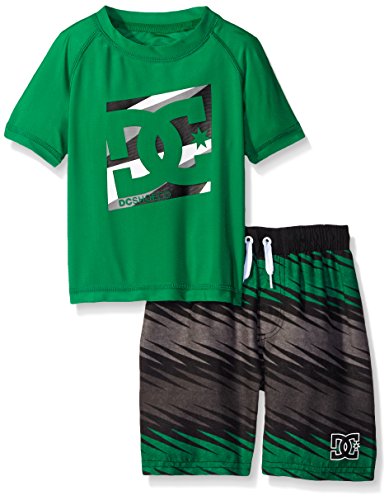 DC Apparel Boys' 2 Piece Rashguard Top with Micro Quick Dry Short Set