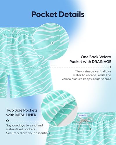 Image of maamgic Mens Swim Trunks 5 Inch with Mesh Lining, Quick Dry Mens Bathing Suit, Swim Shorts for Swimming and Beach