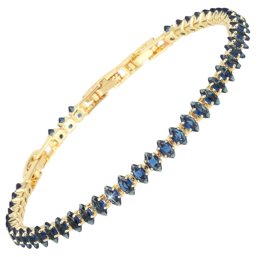 RIZILIA Not-Your-Basic Minimalist to Statement CZ Tennis Bracelet for Women
