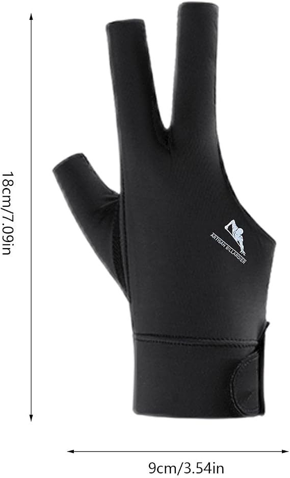Billiard Gloves, Pool Gloves - Billiard Table Gloves, Breathable 3-Finger Pool Cue Gloves, Shooter Cue Sports Gloves for Left or Right Hand, Indoor Billiard Accessories