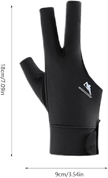 Billiard Gloves, Pool Gloves - Billiard Table Gloves, Breathable 3-Finger Pool Cue Gloves, Shooter Cue Sports Gloves for Left or Right Hand, Indoor Billiard Accessories