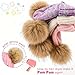 ZOORON Kids Winter Hat Gloves Scarf Set Girls, Children Beanies Hats with Pom Pom Warm Fleece Lining Beanie For Girls Boys