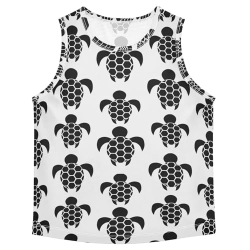 J JOYSAY Black Sea Turtle Boys Tank Top Sleeveless Muscle Shirts Quick Dry Kids T-Shirts 3-15T