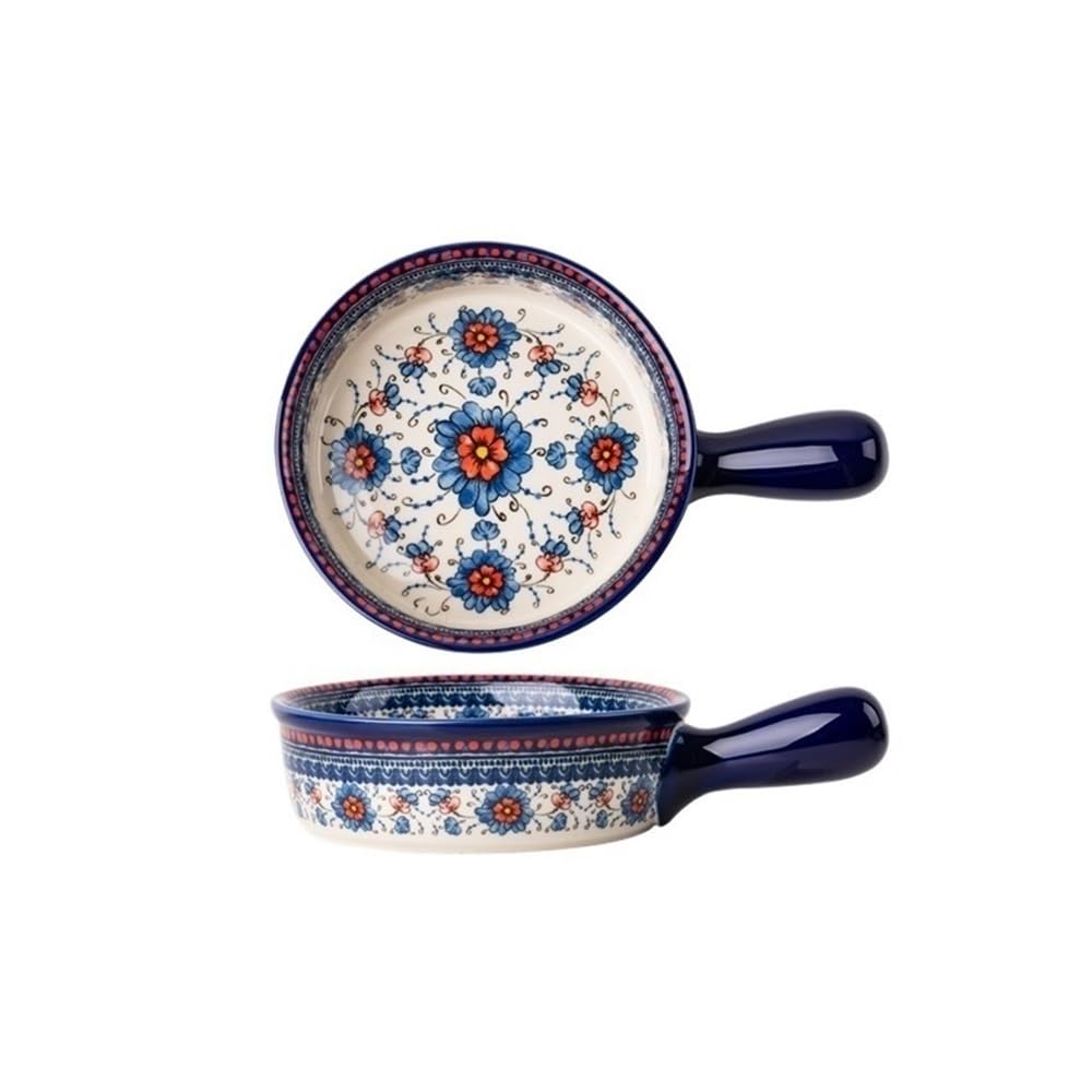Naczynie Zapiekane 600 ml piekarnik z jednym uchwytem, ​​blacha do pieczenia, zabytkowa ceramiczna zastawa stołowa, artykuły gospodarstwa domowego