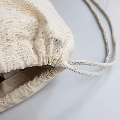 Tbf Cotton Canvas Drawstring Backpack With Zippered Front Pocket Cinch Sack Pull String Sport Bags For Gym thumb #2
