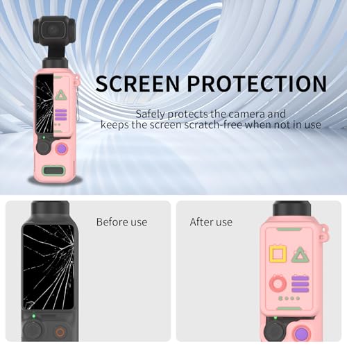 Accesorios Osmo Pocket 4 funda silicona compatible con DJI Creator Combo rosa 2