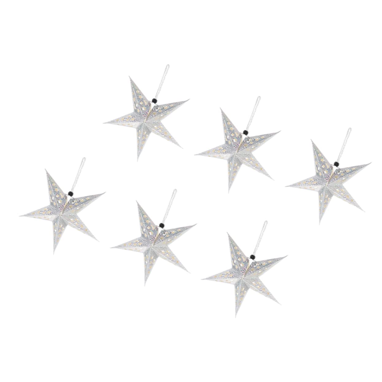 HOLIDYOYO Hanging Star Lampshade Set Decorative Ceiling Paper Pendant Perfect for Festivals
