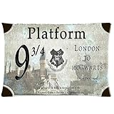  KASPL OYEAH Harry Potter Hogwarts Train Ticket Cover Custom Throw Pillow Case Best New Year Gift for Home Fundas para Almohada (40cmx60cm)