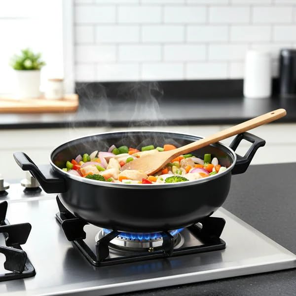 Image of Multipurpose Kitchen Cooking Pan for Frying, Stir Fry, Curry & Vegetable Cooking
