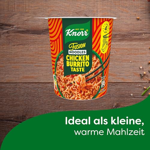 Knorr Fusion Noodles Instant Nudeln Chicken Burrito Taste leckere Nudeln mit Hühnchen-Geschmack fertig in nur 4 Minuten 89 g – Bild 7