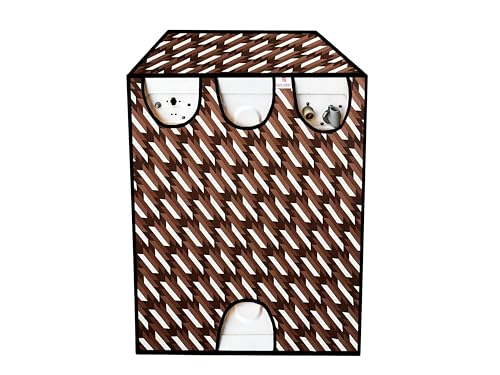 Image of Front Load Fully Automatic Washing Machine Cover for 6.5kg to 8kg | Waterproof & Dustproof Polyester Cover with Zip Closure | Suitable with Samsung, IFB, LG, Bosch & More (61 x 61 x 87 cm)